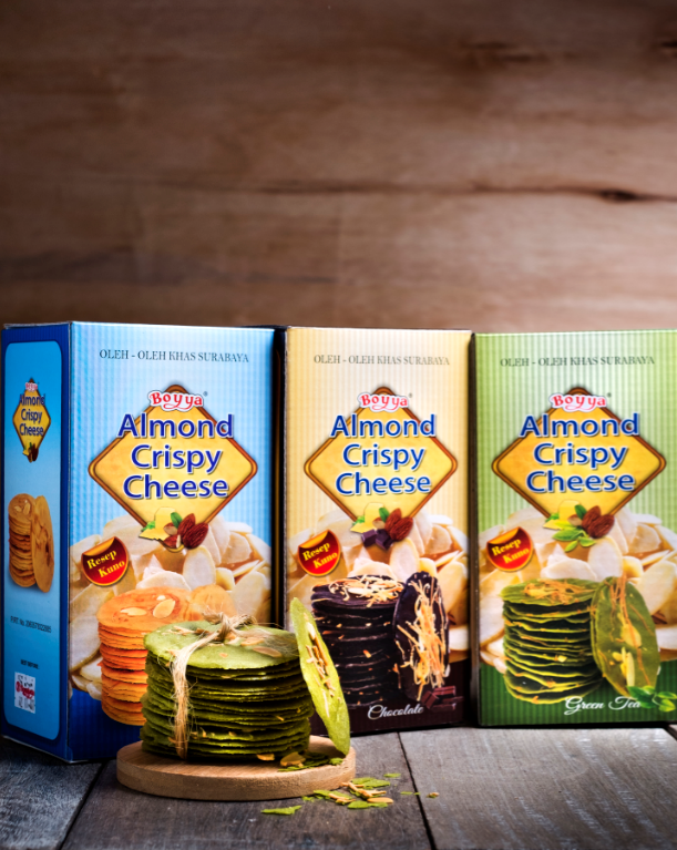 Paket Almond Crispy Cheese Boyya 3 Pcs – BOGAJAYA